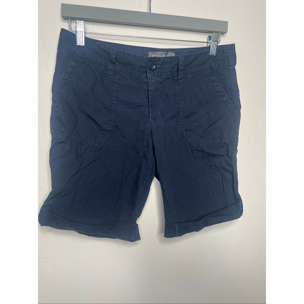Eddie Bauer Navy Blue Bermuda Shorts Sz 4